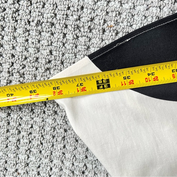 Zara Black and White Bold Dot Midi Skirt - Picture 6 of 9